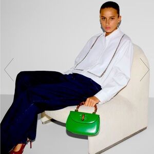 ❤️❤️❤️GUCCI BAMBOO 1947 SMALL TOP HANDLE BAG❤️❤️❤️